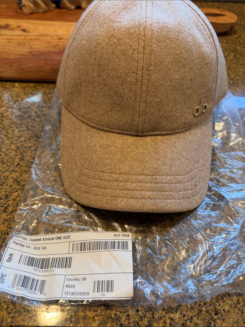 ALO Yoga Toasted Almond Wool-Blend Baseball Cap